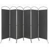 6 Feet 6-Panels Freestanding Folding Privacy Screen