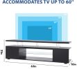 TV Stand for 70 Inch TV LED Gaming Entertainment Center Media Storage Console Table with Large Sliding Drawer & Side Cabinet for Living Room Black