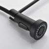 Kitchen Faucets Commercial Solid Brass Single Handle Single Lever Pull Down Sprayer SpringKitchen Sink Faucet Matte Black