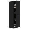 Apothecary Cabinet Black 11.8"x16.7"x59.1" Engineered Wood