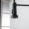 Kitchen Faucets Commercial Solid Brass Single Handle Single Lever Pull Down Sprayer SpringKitchen Sink Faucet Matte Black