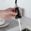 Kitchen Faucets Commercial Solid Brass Single Handle Single Lever Pull Down Sprayer SpringKitchen Sink Faucet Matte Black