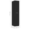 Apothecary Cabinet Black 11.8"x16.7"x59.1" Engineered Wood
