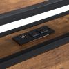 Best selling Bedroom Furniture Metal Platform Bed Frame with Wooden Headboard and Footboard with USB