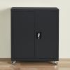 1 Shelf Metal Filing Cabinet, Storage File Cabinet with Lock for Home and Office