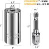 2PCS/SET Universal Torque Wrench Head Set Socket Sleeve 7-19mm Power Drill Ratchet Bushing Spanner Key Magic Multi Hand Tools