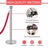 Stanchions and Velvet Ropes, Red Carpet Ropes and Poles 5ft/1.5 M, Stainless Steel Stanchion Post, Rope Safety Barriers (Silver-4PCS)