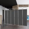 6 Feet 6-Panels Freestanding Folding Privacy Screen