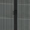 27.56"Glass Doors Modern Two-door Wall Cabinet with Featuring Three-tier Storage for Entryway Living Room Bathroom Dining Room,Matte Black