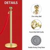 Gold Stanchions and Velvet Ropes, Red Carpet Ropes and Poles 5ft/1.5 M, Stainless Steel Stanchion Post, Rope Safety Barriers (Gold-4PCS)