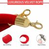 Stanchions and Velvet Ropes, Red Carpet Ropes and Poles 5ft/1.5 M, Stainless Steel Stanchion Post, Rope Safety Barriers (Silver-4PCS)