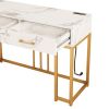 Console Table with 2 Drawers, Entryway Table with Outlets and USB Ports, Sofa Table Narrow Long with Storage Shelves for Living Room