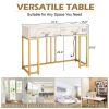 Console Table with 2 Drawers, Entryway Table with Outlets and USB Ports, Sofa Table Narrow Long with Storage Shelves for Living Room