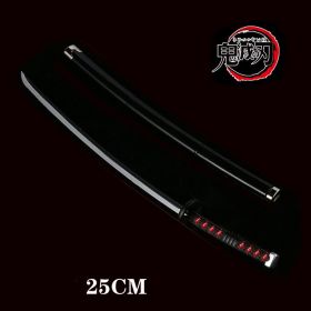 Kimetsu no Yaiba Sword Weapon Demon Slayer Satoman Tanjiro Cosplay Sword 1:1 Anime Ninja Knife Wood 25cm Katana Prop (Color: gui dao-15)