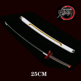 Kimetsu no Yaiba Sword Weapon Demon Slayer Satoman Tanjiro Cosplay Sword 1:1 Anime Ninja Knife Wood 25cm Katana Prop (Color: gui dao-4)