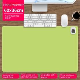 Heated mouse pad Cute electric heat insulation table pad Student dormitory artifact multi-function office large heating pad (pattern: Fluorescent green (solid color))