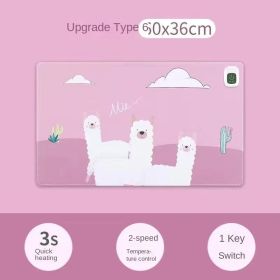 Heated mouse pad Cute electric heat insulation table pad Student dormitory artifact multi-function office large heating pad (pattern: Lamb Purple)