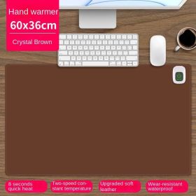 Heated mouse pad Cute electric heat insulation table pad Student dormitory artifact multi-function office large heating pad (pattern: Crystal Brown (Solid))