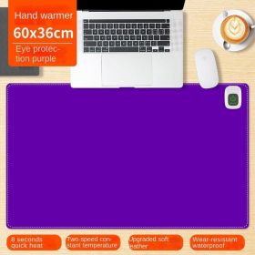 Heated mouse pad Cute electric heat insulation table pad Student dormitory artifact multi-function office large heating pad (pattern: Eye protection purple (solid color))