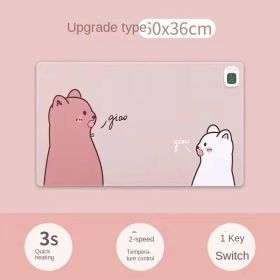 Heated mouse pad Cute electric heat insulation table pad Student dormitory artifact multi-function office large heating pad (pattern: Giao bear powder)