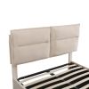 Upholstered Platform bed with a Hydraulic Storage System, Full size