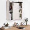 Farmhouse Wood Wall Storage Bathroom Cabinet