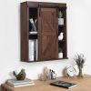 Farmhouse Wood Wall Storage Bathroom Cabinet