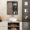 Farmhouse Wood Wall Storage Bathroom Cabinet
