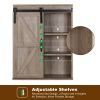Farmhouse Wood Wall Storage Bathroom Cabinet