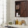 Farmhouse Wood Wall Storage Bathroom Cabinet