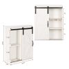 Farmhouse Wood Wall Storage Bathroom Cabinet