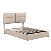 Upholstered Platform bed with a Hydraulic Storage System, Full size