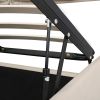 Upholstered Platform bed with a Hydraulic Storage System, Full size