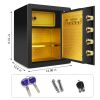 1.93 Cub Safe Box, 3 opening methods Safe for Document Cash Jewelry Pistol Medicine