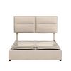 Upholstered Platform bed with a Hydraulic Storage System, Full size